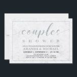 Invitation Marbre | Simple moderne Wedding shower Couples<br><div class="desc">Célébrez votre journée spéciale avec cette élégante invitation à la fête moderne. Ce design présente une typographie chic avec un arrière - plan texturé en marbre.</div>