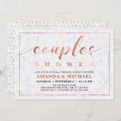 Invitation Marbre | Simple moderne Wedding shower Couples (Devant / Derrière)