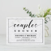 Invitation Marbre | Simple moderne Wedding shower Couples (Debout devant)