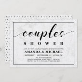 Invitation Marbre | Simple moderne Wedding shower Couples (Devant / Derrière)