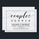 Invitation Marbre | Simple moderne Wedding shower Couples<br><div class="desc">Célébrez votre journée spéciale avec cette élégante invitation à la fête moderne. Ce design présente une typographie chic avec un arrière - plan texturé en marbre.</div>