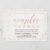 Invitation Marbre | Simple moderne Wedding shower Couples (Devant / Derrière)