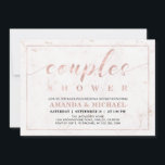 Invitation Marbre | Simple moderne Wedding shower Couples<br><div class="desc">Célébrez votre journée spéciale avec cette élégante invitation à la fête moderne. Ce design présente une typographie chic avec un arrière - plan texturé en marbre.</div>