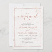 Invitation Marbre | Simple partie d'engagement en typographie (Devant)