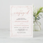 Invitation Marbre | Simple partie d'engagement en typographie (Debout devant)