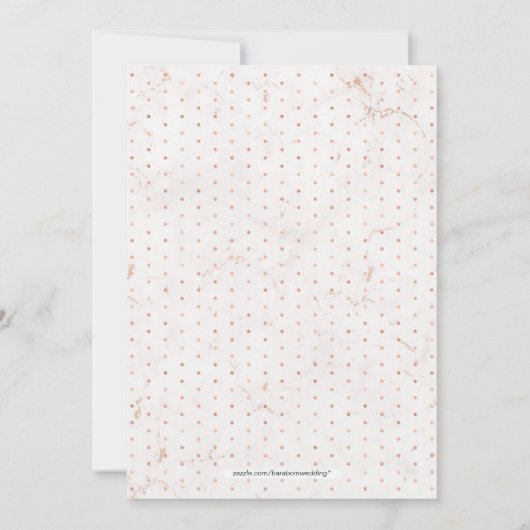 Invitation Marbre | Simple partie d'engagement en typographie (Dos)