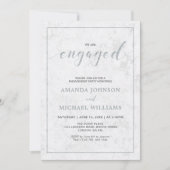 Invitation Marbre | Simple partie d'engagement en typographie (Devant)