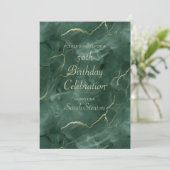 Invitation Marbre turquoise 50e anniversaire (Debout devant)