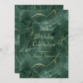 Invitation Marbre turquoise 50e anniversaire (Devant / Derrière)