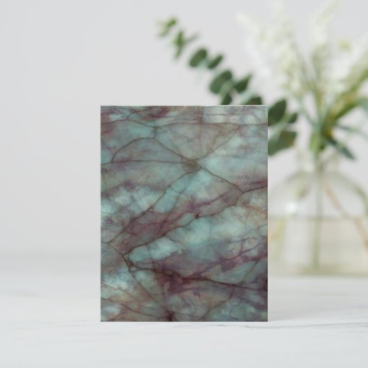 Invitation Marbre Turquoise bleu et violet fluoré (Debout devant)