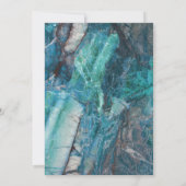 Invitation Marbre Turquoise de plage moderne Mariage géométri (Dos)