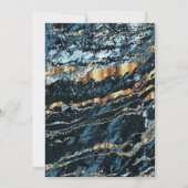 Invitation Marbre turquoise et or (Dos)