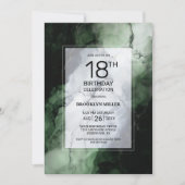 Invitation Marbre vert 18ème anniversaire (Devant)