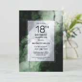 Invitation Marbre vert 18ème anniversaire (Debout devant)