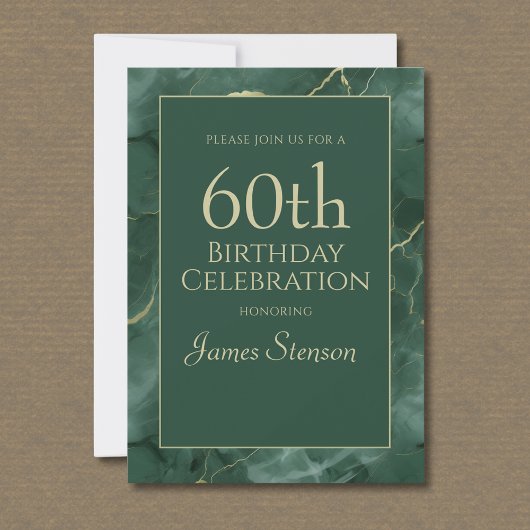 Invitation Marbre Vert 60e Anniversaire