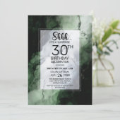 Invitation Marbre vert Surprise 30ème anniversaire (Debout devant)