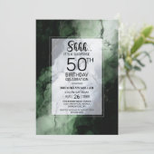 Invitation Marbre vert Surprise 50ème anniversaire (Debout devant)