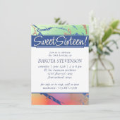 Invitation Marbre vif | Vibrant Ombre doux coloré 16 (Debout devant)