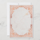 Invitation Marbre Vintage élégant Rose de première communion (Dos)