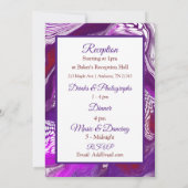 Invitation Marbre violet Bourgogne pour la peinture Mariage (Dos)