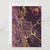 Invitation Marbre Violet Luxueux Prune (Dos)