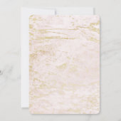 Invitation Marbres modernes en Blush avec Mariage Gold Foil (Dos)