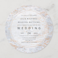 Marbres modernes en Cuivre bleu Dusty Mariage