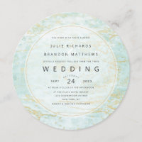 Marbres modernes en Océan avec Mariage Gold Circle