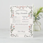 Invitation Marché aux fleurs roses Conseils floraux frais pou (Debout devant)