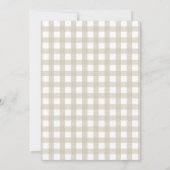 Invitation Marché Boho Bébé Né Local Gingham Shower Bébé (Dos)