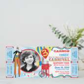 Invitation Marche Carnival Circus Stilt Anniversaire (Debout devant)