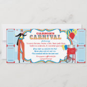 Invitation Marche Carnival Circus Stilt Anniversaire (Dos)
