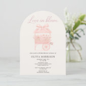 Invitation Marché de Fleurs Rose Moderne pour Enterrement de (Debout devant)