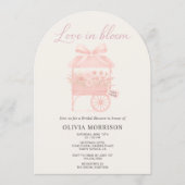 Invitation Marché de Fleurs Rose Moderne pour Enterrement de (Devant)