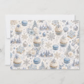 Invitation Marché de Noël de conte de fées Noël Bleu (Dos)