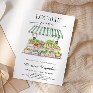 Invitation Marché de producteurs locaux Baby Shower