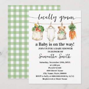 Invitation Marché de producteurs locaux Baby Shower