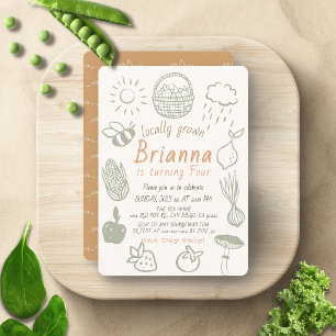 Invitation Marché de producteurs locaux Doodle Anniversaire e