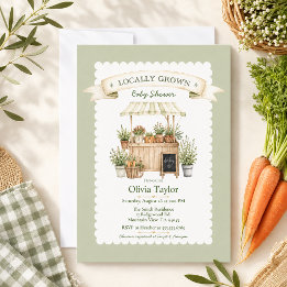 Invitation Marché de producteurs locaux en vichy Baby Shower