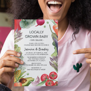 Invitation Marché de producteurs locaux pour couples Baby Sho