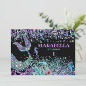 Invitation *~* Marche de sirène du cheval de mer Anniversaire (Debout devant)