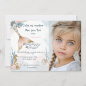 Invitation Marche de sirène rose pâle Anniversaire (Devant)