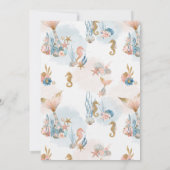 Invitation Marche de sirène rose pâle Anniversaire (Dos)