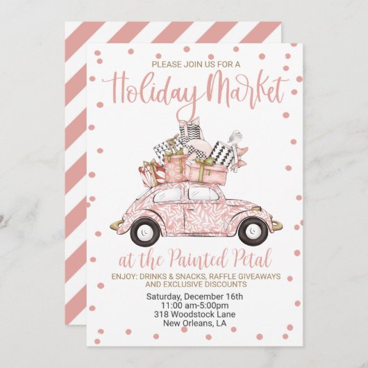 Invitation Marché de vacances (Devant / Derrière)