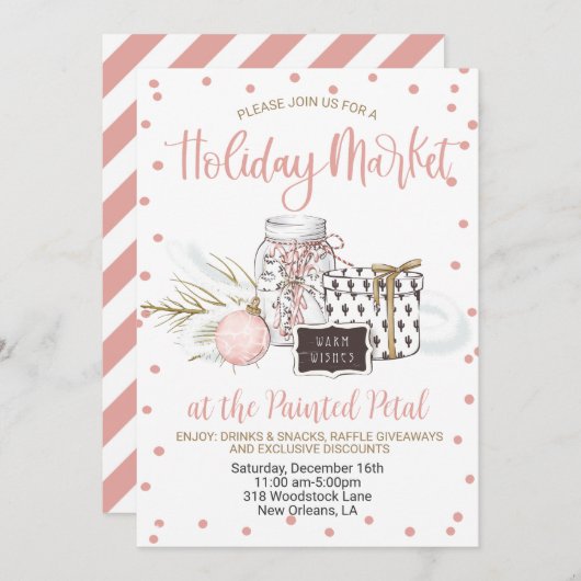 Invitation Marché de vacances (Devant / Derrière)