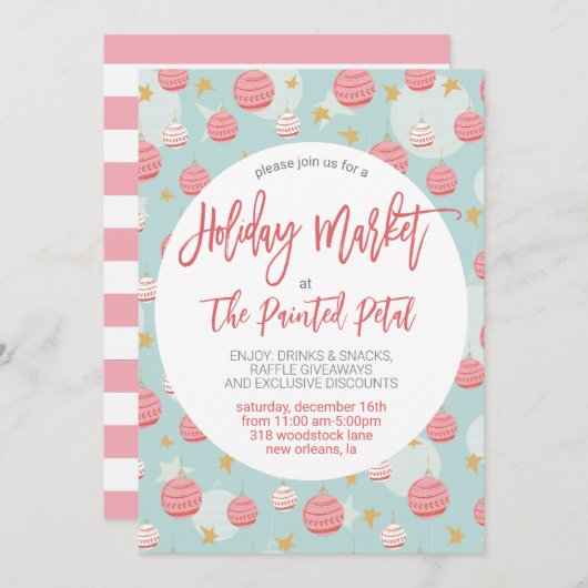 Invitation Marché de vacances (Devant / Derrière)