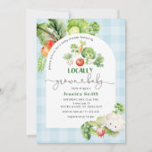 Invitation Marché des agriculteurs baby shower cultivé locale (Devant)