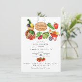 Invitation Marché des agriculteurs | Baby shower de jardin (Debout devant)
