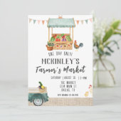 Invitation Marché des agriculteurs neutres selon le genre Inv (Debout devant)