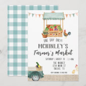 Invitation Marché des agriculteurs neutres selon le genre Inv (Devant / Derrière)